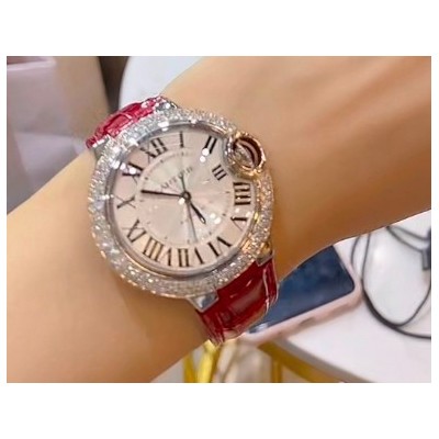 卡地亚玫瑰金女士手表 尺寸33mm图1
